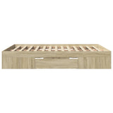 Bed Frame without Mattress Sonoma Oak 160x200 cm Engineered Wood 3295459
