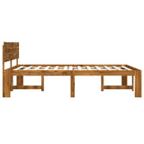 Double Bed Frame with Headboard ROSTOCK Natural 180 x 200 cm 3405468