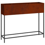 Raised Garden Planter Rusty 100 x 26 x 82 cm Weathering Steel 865882