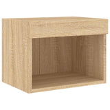 5 Piece TV Wall Units with LED Sonoma Oak Engineered Wood 3216684