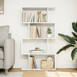 Room Divider Bookcase 4-Tier White 70x24x129 cm Engineered Wood 858102