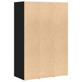Book Cabinet Black Oak 66x30x98 cm Engineered Wood 862420