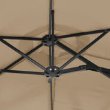 Double-Head Garden Parasol Taupe 316x145 cm 362964