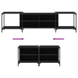 TV Cabinet Black 203x37x50 cm Engineered Wood 837607
