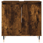 ZNTS 3 Piece Bathroom Cabinet Set Smoked Oak Engineered Wood 3187786