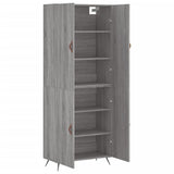 Highboard Grey Sonoma 69.5x34x180 cm Engineered Wood 3195657