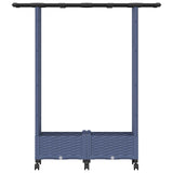 Raised Bed with Trellis and Roof Grey 122.5 x 40 x 127 cm PP 3423027