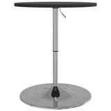 ZNTS Bar Table Black 60x60x90 cm Engineered Wood and Chromed Steel 4007193