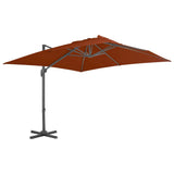 Cantilever Garden Parasol with Aluminium Pole Terracotta 300x300 cm 312316