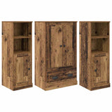 Highboard with Drawer 3 pcs Old Wood Engineered Wood 3402674