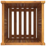 Garden Planter with Liner 42x42x75 cm Solid Wood Acacia 366436