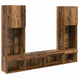 TV Wall Units with LED with LED 5 pcs Old wood Engineered Wood 3403610