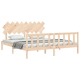 Bed Frame without Mattress Super King Size Solid Wood Pine 3193481