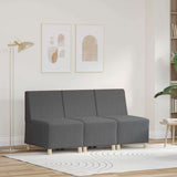 Modular Sofa Unit Armless 3 pcs Dark Grey 55 x 74 x 82 cm 3399821