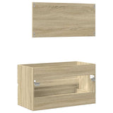 Bathroom Cabinet with Mirror Sonoma Oak 80x38.5x45 cm 849646