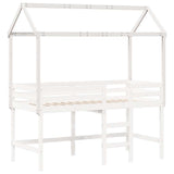 Kids' Bed Roof White 217x85.5x154 cm Solid Wood Pine 846962