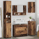 Bathroom Furniture Set 5 pcs Old Wood Engineered Wood and Metal 3393081