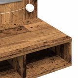 Mirror Cabinet with LED Old Wood 90x31.5x62 cm 857005
