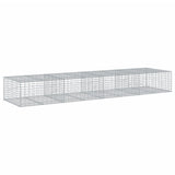 Gabion Basket with Cover 400x100x50 cm Galvanised Iron 3295181