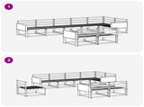 Outdoor Sofa Set 8 pcs Natural Solid Acacia Wood 3382667