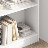 Bookcase White 80x24x109 cm Engineered Wood 857835