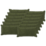 Cushion Cover 12 pcs HOUTEN Green 40 x 80 cm Microfiber Fleece 918261