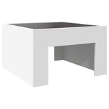 Coffee Table with Infinity LED White 50x50x30 cm 847602