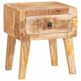 End Table with Drawer Brown 40 x 32 x 46 cm Solid Mango Wood 4104555