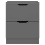 ZNTS Bedside Cabinet Grey 40x40x50 cm Engineered Wood 326727