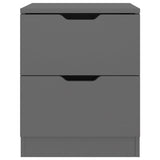 ZNTS Bedside Cabinet Grey 40x40x50 cm Engineered Wood 326727