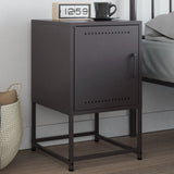 ZNTS Bedside Cabinet Black 36x39x60.5 cm Steel 846446