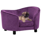 Dog Sofa Burgundy 69x49x40 cm Plush 171024