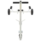 Adjustable Boat Trailer with Pneumatic Tires 200 kg Load Silver 42043570
