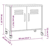 Storage Cabinet Navy Blue 60x35x56 cm Steel 336262