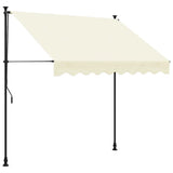 Retractable Awning Cream 250x150 cm Fabric and Steel 368746