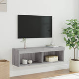 TV Cabinet with LED Lights Grey Sonoma 100x30x30 cm 837165