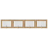 Dog Gate with Stands 4 pcs Artisan Oak 80 x 60 cm 892138