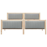 Bed frame Brown and light grey 180 x 200 cm Solid pine wood 3394303