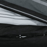 Duvet Cover Set Black and White 260x240 cm Cotton 136498
