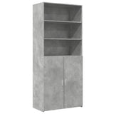 Highboard Concrete Grey 80x42.5x185 cm Engineered Wood 3281381