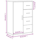 Sideboards 2 pcs Grey Sonoma 60x31x84 cm Engineered Wood 3276593