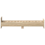 Bed Frame with Headboard Sonoma Oak 80 x 200 cm Engineered Wood 8009028