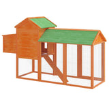 Chicken Coop Brown 193x65x117 cm Solid Wood Pine 172232