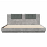Bed Frame with LED without Mattress Concrete Grey 180x200 cm Super King 3209992