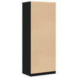 Wardrobe with Shelf Black Oak 80 x 50 x 200 cm Engineered Wood 3378503