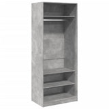 Wardrobe Concrete Grey 80x50x200 cm Engineered Wood 3307696