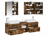 Bathroom Furniture Set 5 pcs Smoked Oak 3406835
