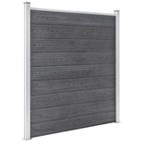 Garden Fence WPC 699x186 cm Grey 3053227
