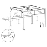 Garden Pergola with Retractable Roof 3x3 m Taupe 180 g/m 312225