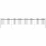 Garden Fence Steel Sturdy Rectangular Modern 277614